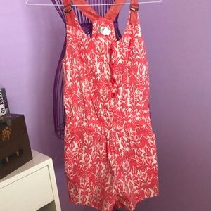 Pink and white romper (short)